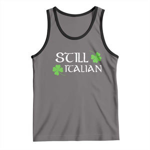 Still Italian St Patricks Day Tank Top Lucky Shamrock TS10 Deep Heather Black Print Your Wear