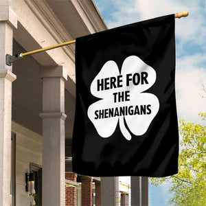 Funny Irish St Patricks Day Garden Flag Here for the Shenanigans TS10 Print Your Wear