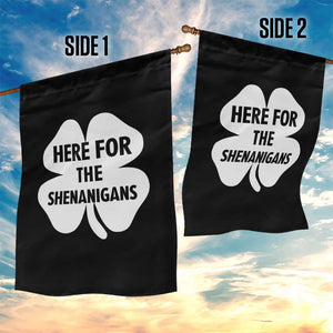 Funny Irish St Patricks Day Garden Flag Here for the Shenanigans TS10 Print Your Wear