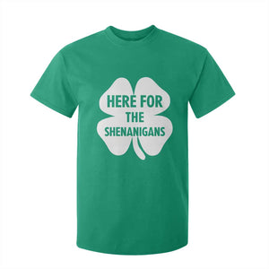 Funny Irish St Patricks Day T Shirt For Kid Here for the Shenanigans TS10 Irish Green Print Your Wear