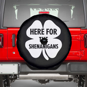 Funny Irish St Patricks Day Spare Tire Cover Here for the Shenanigans TS10 Black Print Your Wear