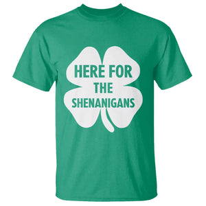 Funny Irish St Patricks Day T Shirt Here for the Shenanigans TS10 Irish Green Print Your Wear