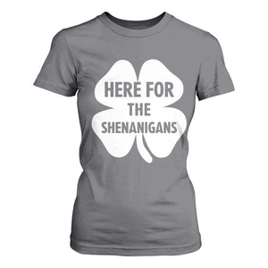 Funny Irish St Patricks Day T Shirt For Women Here for the Shenanigans TS10 Charcoal Print Your Wear