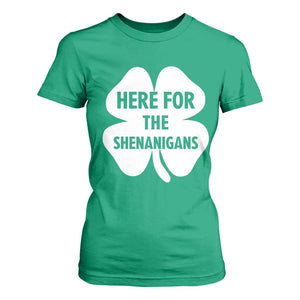 Funny Irish St Patricks Day T Shirt For Women Here for the Shenanigans TS10 Irish Green Print Your Wear