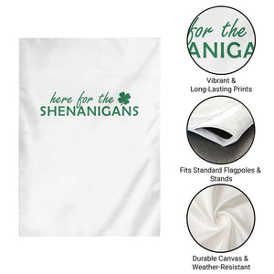 Funny Irish St Patricks Day Garden Flag Here For The Shenanigan Shamrock TS10 Print Your Wear
