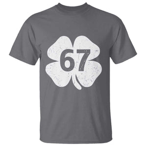 Funny Irish St Patricks Day Shamrock 67 T Shirt Six Seven 6 7 Meme Gen Alpha Slang TS10 Charcoal Print Your Wear
