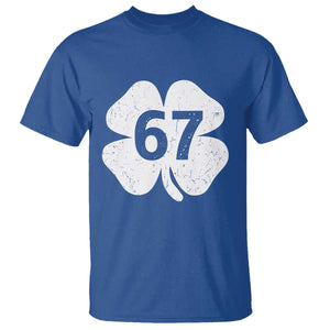 Funny Irish St Patricks Day Shamrock 67 T Shirt Six Seven 6 7 Meme Gen Alpha Slang TS10 Royal Blue Print Your Wear