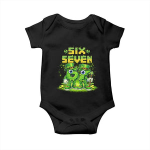 Funny Irish St Patricks Day 67 Baby Onesie Six Seven Brainrot Italian Gaming 6 7 Meme Gen Alpha Slang TS10 Black Print Your Wear