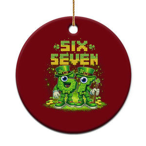 Funny Irish St Patricks Day 67 Ceramic Ornament Six Seven Brainrot Italian Gaming 6 7 Meme Gen Alpha Slang TS10 1pc Red Print Your Wear