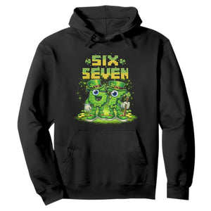 Funny Irish St Patricks Day 67 Hoodie Six Seven Brainrot Italian Gaming 6 7 Meme Gen Alpha Slang TS10 Black Print Your Wear