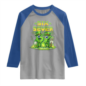 Funny Irish St Patricks Day 67 Raglan Shirt Six Seven Brainrot Italian Gaming 6 7 Meme Gen Alpha Slang TS10 Sport Gray Royal Print Your Wear