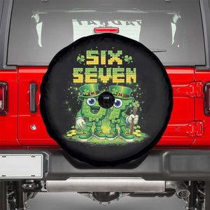 Funny Irish St Patricks Day 67 Spare Tire Cover Six Seven Brainrot Italian Gaming 6 7 Meme Gen Alpha Slang TS10 Black Print Your Wear