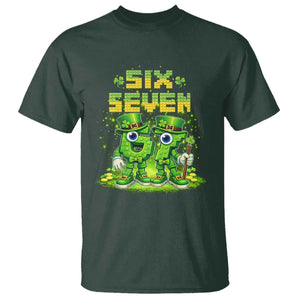 Funny Irish St Patricks Day 67 T Shirt Six Seven Brainrot Italian Gaming 6 7 Meme Gen Alpha Slang TS10 Dark Forest Green Print Your Wear