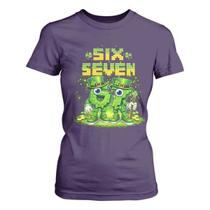 Funny Irish St Patricks Day 67 T Shirt For Women Six Seven Brainrot Italian Gaming 6 7 Meme Gen Alpha Slang TS10 Purple Print Your Wear