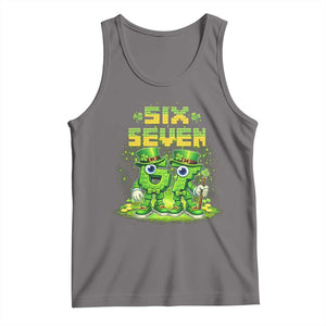 Funny Irish St Patricks Day 67 Tank Top Six Seven Brainrot Italian Gaming 6 7 Meme Gen Alpha Slang TS10 Deep Heather Print Your Wear
