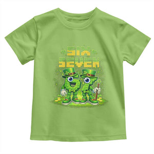 Funny Irish St Patricks Day 67 Toddler T Shirt Six Seven Brainrot Italian Gaming 6 7 Meme Gen Alpha Slang TS10 Lime Print Your Wear