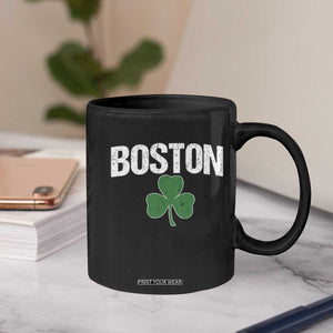 Boston Coffee Mug St Patricks Day Irish Green Shamrock Massachusetts TS10 Print Your Wear