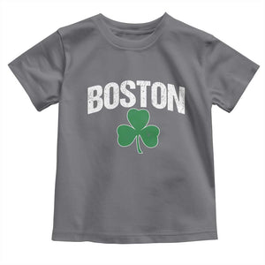 Boston Toddler T Shirt St Patricks Day Irish Green Shamrock Massachusetts TS10 Charcoal Print Your Wear