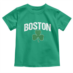 Boston Toddler T Shirt St Patricks Day Irish Green Shamrock Massachusetts TS10 Irish Green Print Your Wear