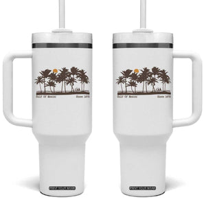 Gulf of Mexico Tumbler With Handle Since 1672 Vintage 70s Retro Vintage TS10 One Size: 40 oz White Print Your Wear