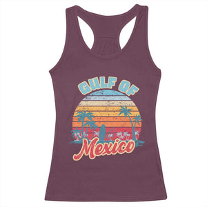 Gulf of Mexico Racerback Tank Top Retro Vintage Beach TS10 Maroon Print Your Wear