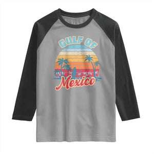 Gulf of Mexico Raglan Shirt Retro Vintage Beach TS10 Sport Gray Black Print Your Wear