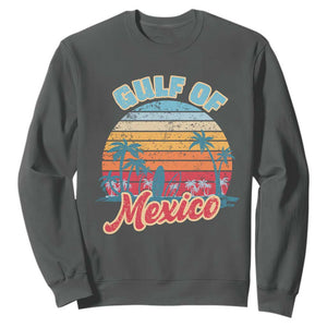 Gulf of Mexico Sweatshirt Retro Vintage Beach TS10 Dark Heather Print Your Wear