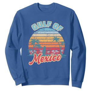 Gulf of Mexico Sweatshirt Retro Vintage Beach TS10 Royal Blue Print Your Wear