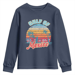 Gulf of Mexico Youth Sweatshirt Retro Vintage Beach TS10 Navy Print Your Wear