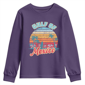 Gulf of Mexico Youth Sweatshirt Retro Vintage Beach TS10 Purple Print Your Wear