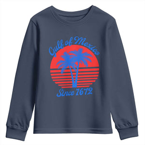 Gulf of Mexico Youth Sweatshirt Since 1672 Retro Vintage 70s TS10 Navy Print Your Wear