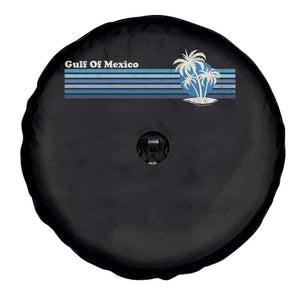 Gulf of Mexico Spare Tire Cover Vintage 80s Palm Trees Sunset TS10 Print Your Wear