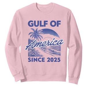 America's Gulf Sweatshirt Since 2025 Trump Mexico Vintage Summer Beach Vibes TS10 Light Pink Print Your Wear