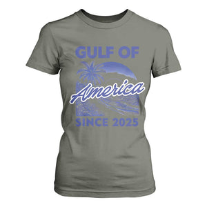 America's Gulf T Shirt For Women Since 2025 Trump Mexico Vintage Summer Beach Vibes TS10 Military Green Print Your Wear