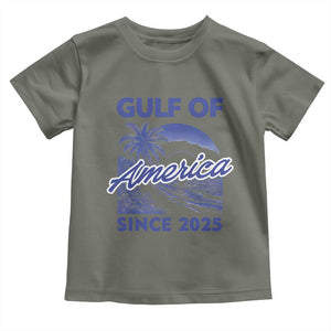 America's Gulf Toddler T Shirt Since 2025 Trump Mexico Vintage Summer Beach Vibes TS10 Military Green Print Your Wear