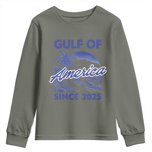 America's Gulf Youth Sweatshirt Since 2025 Trump Mexico Vintage Summer Beach Vibes TS10 Military Green Print Your Wear