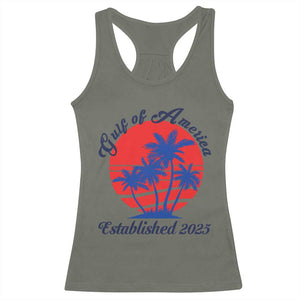 Welcome To America's Gulf Racerback Tank Top Established 2025 Trump Mexico Vintage Summer Beach Vibes TS10 Military Green Print Your Wear