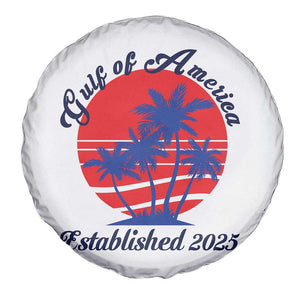 Welcome To America's Gulf Spare Tire Cover Established 2025 Trump Mexico Vintage Summer Beach Vibes TS10 Print Your Wear