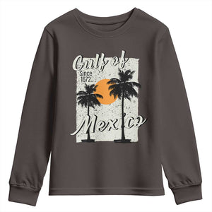 Gulf of Mexico Youth Sweatshirt Since 1672 Beach Vibes TS10 Dark Chocolate Print Your Wear