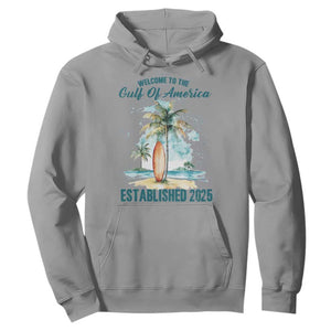 Welcome To America's Gulf Hoodie Established 2025 Retro Vintage Beach TS10 Sport Gray Print Your Wear