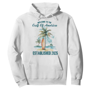 Welcome To America's Gulf Hoodie Established 2025 Retro Vintage Beach TS10 White Print Your Wear