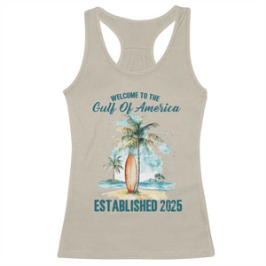 Welcome To America's Gulf Racerback Tank Top Established 2025 Retro Vintage Beach TS10 Sand Print Your Wear