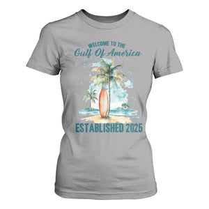 Welcome To America's Gulf T Shirt For Women Established 2025 Retro Vintage Beach TS10 Sport Gray Print Your Wear