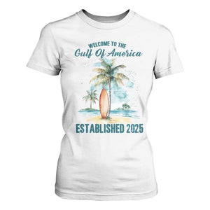 Welcome To America's Gulf T Shirt For Women Established 2025 Retro Vintage Beach TS10 White Print Your Wear