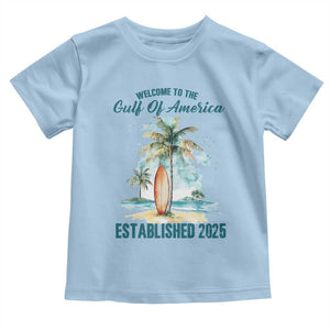 Welcome To America's Gulf Toddler T Shirt Established 2025 Retro Vintage Beach TS10 Light Blue Print Your Wear
