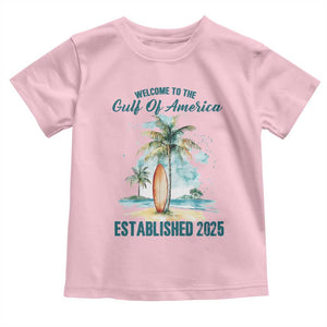 Welcome To America's Gulf Toddler T Shirt Established 2025 Retro Vintage Beach TS10 Light Pink Print Your Wear
