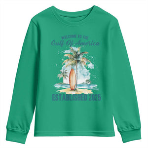 Welcome To America's Gulf Youth Sweatshirt Established 2025 Retro Vintage Beach TS10 Irish Green Print Your Wear