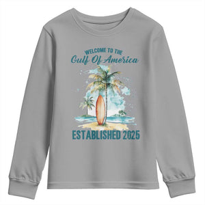 Welcome To America's Gulf Youth Sweatshirt Established 2025 Retro Vintage Beach TS10 Sport Gray Print Your Wear