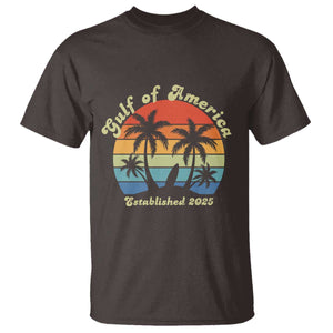 Gulf Of USA T Shirt Island Palm Summer Beach Vibes Established 2025 TS10 Dark Chocolate Print Your Wear