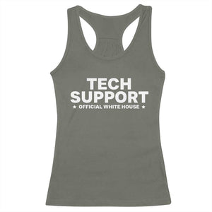 Tech Support Racerback Tank Top Elon Musk's Doge Official White House TS10 Military Green Print Your Wear